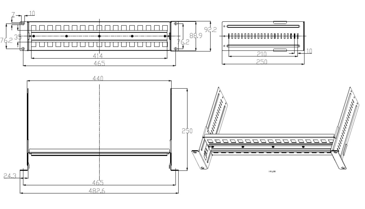 19 inch Cabinet DIN-rail Chassis 1